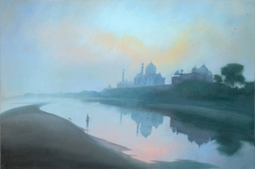 Dawn by the Taj Mahal