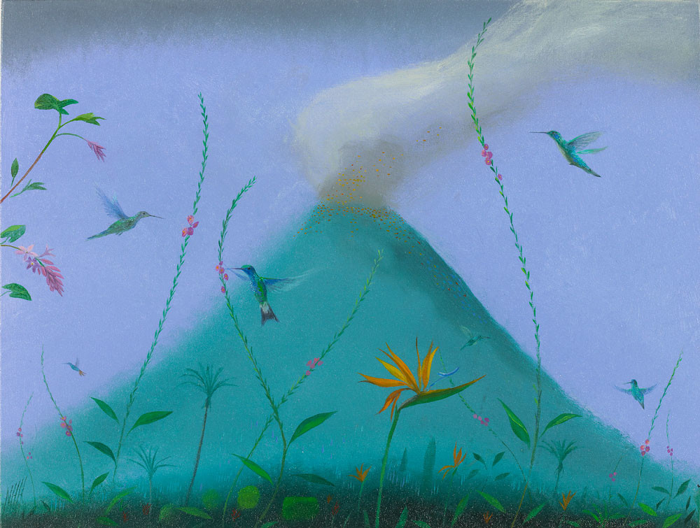 Hummingbirds Under the Volcano