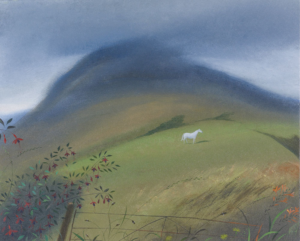 White Horse Beneath the Mountain