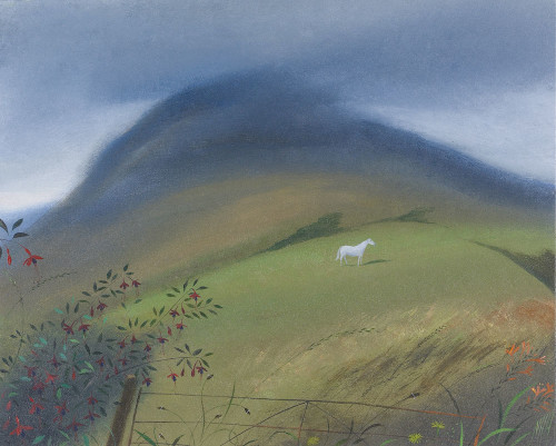 White Horse Beneath the Mountain