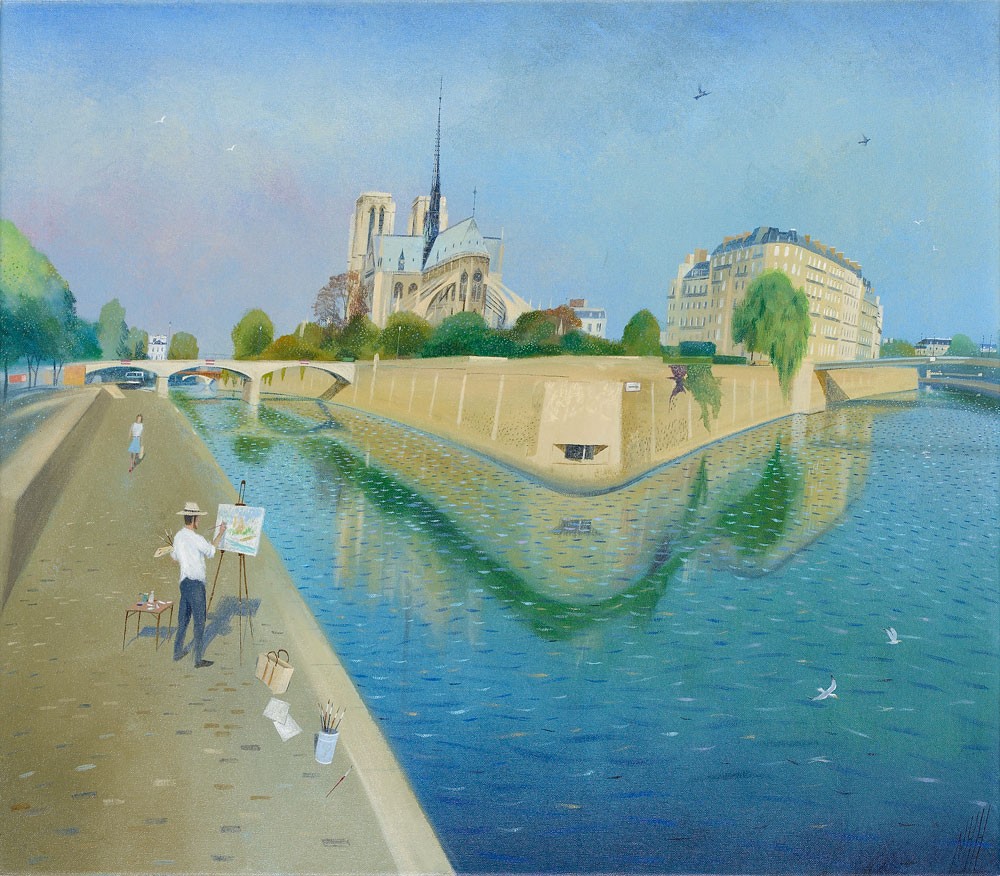 Painting by Notre Dame