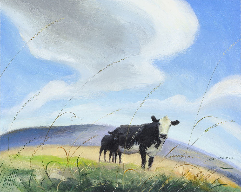 Cow, calf and the Racing Clouds