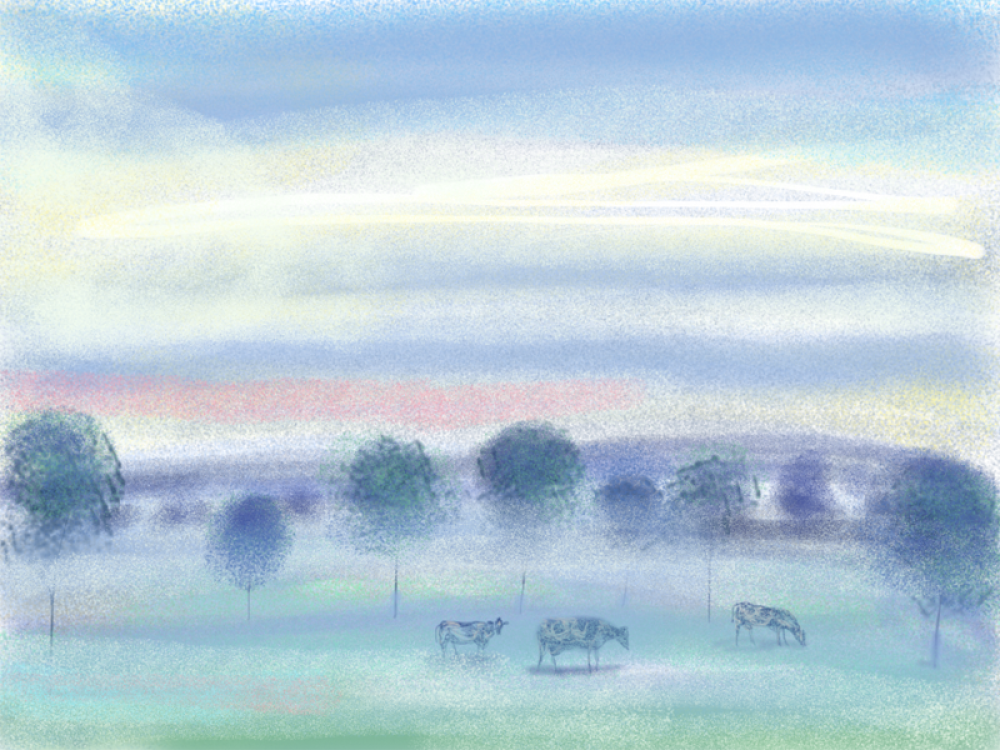 Cows in the Mist