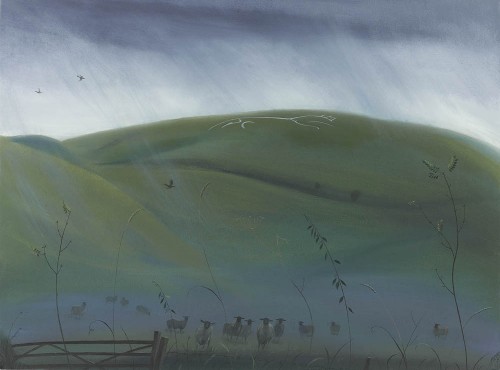 Rain over the White Horse