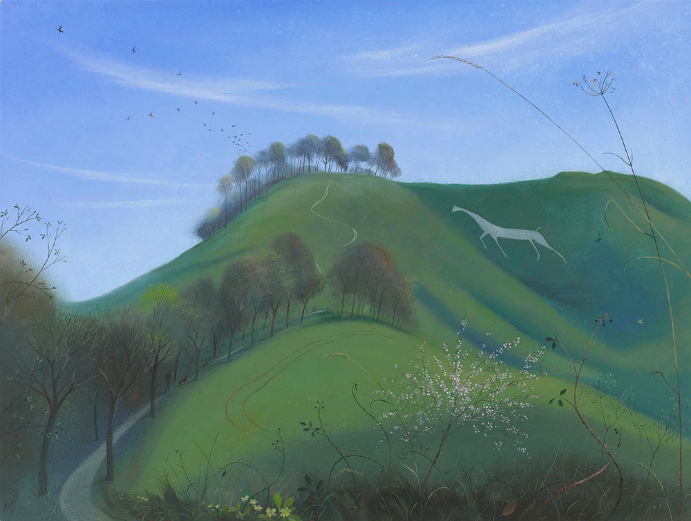 The Cherhill White Horse in Early Spring