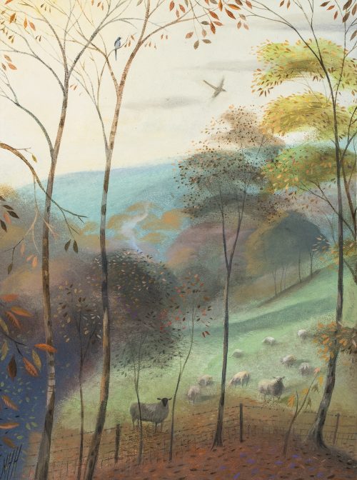 Sheep on an Autumn Evening